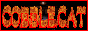 COBBLE.CAT in burning text, with a red border